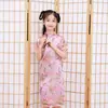 Cheongsam Feminino Verão Novo Estilo Retrô Vestido Princesa Aprimorado Estilo Chinês Traje Tang Infantil Vestido de Bebê Menina