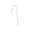 Venta al por mayor de fábrica accesorios de gancho para la oreja de acero inoxidable 316 pendientes pendientes moda chapado en oro gancho largo para la oreja pendientes semiacabados diy