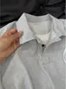 Camiseta Falsa de Duas Peças com Manga Curta para Homens, Estilo Verão de Alto Padrão, Camisa Polo com Design Americano Retrô Cleanfit de Meia Manga