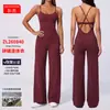 Estilo europeo y americano, transparente, tirante cruzado en los hombros, enterizo de yoga con corte y un hermoso diseño en la espalda, alta elasticidad, levanta glúteos y adecuado para fitness al aire libre