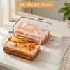 Caja de almacenamiento rectangular para pepinillos BNBSR, caja sellada para conservar la frescura, caja de almacenamiento para verduras encurtidas para el refrigerador del hogar
