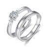 Anillo de Pareja para Hombres y Mujeres Diseño de Nicho Ins Anillo de Diamante Anillo de Propuesta de Boda Regalo Conmemorativo Cumpleaños