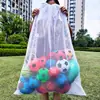 Bolsa de Almacenamiento para Pelotas de Playa Gran Capacidad Cesta de Almacenamiento para Pelotas Rebotantes Infantiles Bolsa de Malla Lavable Transpirable Bolsa Blanca
