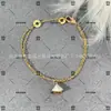 Pulseira Dupla Camada Pequena em Formato de Saia, Prata Esterlina 925, High-End em Formato de Leque Totalmente Cravejada com Diamantes, Ágata Vermelha, Madrepérola Branca Natural, Ouro Rosa 18K