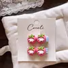 Laços de Cabelo Desenho Animado Fofos, Exclusivos Estilo Coreano Pacote com 2 Faixas de Cabelo de Frutas, Presilhas de Cabelo Xadrez Estrela para Meninas, Presilhas Bico de Pato Coloridas