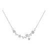 Collar de plata de ley S999 con forma de estrella y diamantes brillantes para mujer, estilo coreano, ligero, lujoso, elegante, estilo frío, diseño de nicho, clavícula.