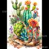 Nuevo Amazon Más Vendido Pintura de Diamantes 5D Cactus Diamante Redondo Diamante Completo DIY Sala de Estar Dormitorio Pintura Decorativa Lote de Fábrica