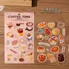 Tempo de Assar Adesivos de Papel Sintético Cortados Adesivos Leve Retrô Chá da Tarde Pão Diário Decoração Adesivos