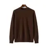 Suéter de Cashmere de Alto Padrão e Luxo Baicaicong Outono/Inverno 2026 para Homens, Suéter de Tricô Pulôver com Gola Redonda