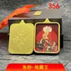 Venda Direta de Fábrica de Pingente Thangka Ksitigarbha Pintado com Cinábrio de Jiuhuashan, Colar Amuleto Ksitigarbha, Caixa Ga'U
