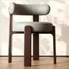 Silla de Comedor Vintage de Madera Estilo Francés para Uso Doméstico, Silla de Diseñador Nórdico con Respaldo, Taburete de Reunión Estilo Abrazo para Comedor