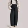 Pantalones de pierna ancha de alta calidad Pupu clothing con una caída relajada, nueva ropa de maternidad para otoño e invierno, pantalones de maternidad engrosados, pantalones casuales