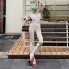 Calças Pantalona Femininas de Cintura Alta para Figuras Baixas, Elásticas e Emagrecedoras, Calças de Yoga Leves para o Verão