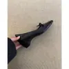 Primer Encuentro con los Nuevos Zapatos de Mujer de la Temporada para Aumentar la Altura, Punta Fina Retro Lazo Nudo Estilo Francés Elegantes Versátiles Zapatos de Trabajo