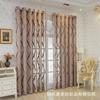 Cortina transparente con cinta marrón jacquard en relieve para sala de estar, dormitorio, comedor, pantalla de ventana transfronteriza de Amazon, venta al por mayor de fábrica