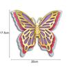 Adhesivo de pared de mariposa hueca tridimensional 3D de cuatro capas, mariposa de papel nacarado, decoración para fiestas navideñas, bodas, hogar