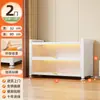Armario de Almacenamiento a Prueba de Polvo con Puertas, Estantería para Libros Infantiles del Hogar, Estantería de Acero de Múltiples Niveles Integrada en la Pared para Sala de Estar, de Pie