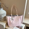 Bolso para Mujer 2026 Nuevo Estilo Coreano Simple Bolso de Lona con Lunares Bolso Tote de Gran Capacidad para el Viaje Diario Bolso de Mano Bolso de Hombro