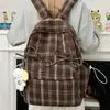 Mochila Retro a Cuadros Estilo Japonés para Mujer, Otoño e Invierno, Niñas de Secundaria, Estudiantes de Preparatoria, Bolsa Escolar, Mochila de Clase