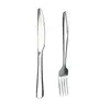 Cuchillo y Tenedor para Bistec de Acero Inoxidable 1010 Cubiertos Set de Dos Piezas Cuchillo y Tenedor Sencillos Estilo Occidental Hotel Estilo Simple Pulido Espejo