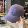 Gorra de Béisbol con Letra H, Algodón Lavado, Corona Profunda, Ala Ancha, Estilo Pareja, Sombrero de Sol para Hombre, Gorra Versátil Morada para Exteriores, Para Mujer