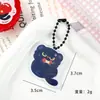 Pingente de chaveiro de gato preto de desenho animado estilo ins de acrílico maçã gato chaveiro estojo de lápis fofo decoração de mochila
