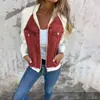 Chaqueta de Mezclilla con Empalme Nueva de Otoño e Invierno 2024 Europea y Americana Transfronteriza Chaqueta Casual de Moda para Hombro y Manga Ropa para Mujer