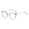 Nuevas Gafas Fashionables Versátiles Jamie's 9468 Estilo Ojo de Gato Metálicas Anti Luz Azul, Estilo Artístico, Se Pueden Personalizar para Lentes de Graduación, Unisex