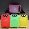 Ventas Directas de Fábrica XTT-398 luces de colores rentable altavoz pequeño de 3 pulgadas altavoz Bluetooth cuadrado portátil para baile
