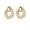 Pendientes de Aro de Tubo Metálico Geométricos Simétricos en Espiral Transfronterizos Europeos y Americanos para Mujer Moda Ins Elegantes Versátiles
