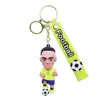 Llavero de Estrella de Fútbol de la Copa Mundial Transfronteriza Resina de PVC Llavero de Mochila de Moda Colgante Pequeño de Gama Alta para DIY