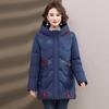 2023 Invierno nuevo moda para mamá de mediana edad estilo occidental chamarra de plumón para mujer corta mediana edad y anciana invierno cálida