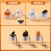Llavero de Halloween con Botón Único Iluminado para Alivio del Estrés Botón DIY Juguete para Aliviar el Estrés Colgante Divertido Accesorio Portátil