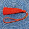 Lanyard de bobinado de color contrastante de 25 CM de largo borla de seda de hielo oreja colgante estilo chino traje antiguo Hanfu borla de marcapáginas venta al por mayor