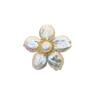 Concha Natural Perla Natural Ramillete Mariposa Incrustada de Diamantes Estilo Fragante Flor Temperamento Broche de Alta Calidad Exquisitos Pines Accesorios