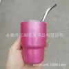 Vaso Mini para Sublimación de Licores de 3 oz Calcomanía de Agua Concentrada Italiana Taza de Café Estampado de Leopardo Vaso de Color Caramelo de Acero Inoxidable