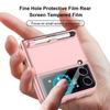 Nuevo Modelo Adecuado para Samsung Zflip4 Funda de Teléfono Móvil Ultradelgada Carcasa Personalizada Película Ranura Creativa para Bolígrafo Lápiz Óptico Gratuito Cubierta Protectora