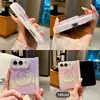 Funda magnética para teléfono con pantalla plegable iPhone Duo, Carcasa con patrón de bloqueo de color Apple de 18 colores, Cubierta protectora anticaída del eje central
