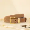 Cinto feminino de couro Maillard com elementos decorativos, design simples e único, cinto de camurça com toque de luxo, disponível para atacado