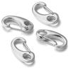 Hebilla de Acero de Titanio Pulido de Gama Alta Hebilla Macho Camarón de Acero Inoxidable 316L Joyería DIY Collar de Cuerda de Cuero Pulsera Cierre de Langosta