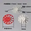 Peças do Rotor de Motor de Série Escovado, Pás de Ventilador de Plástico, Pás de Ventilador de Resfriamento com Diâmetros Externos de 50, 60, 70, Ventiladores de Nylon