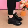 Botas estilo Martin de suela blanda y punta redonda, botas de algodón para mujer, nueva colección otoño/invierno 2026, forradas de felpa para abrigar, planas para mujer de mediana edad, botines de moda