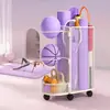 Cesta de almacenamiento para colchoneta de yoga, estante de almacenamiento para equipo de fitness, carrito doméstico con ruedas, cesta de almacenamiento para equipo deportivo de baloncesto