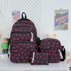 Mochila de Tres Piezas Estilo Japonés Ins para Chicas de Secundaria y Estudiantes Universitarias, Mochila de Gran Capacidad, Mochila Ligera de Viaje, Moderna