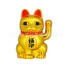 Gato de la Fortuna Automático con Movimiento Alimentado por Energía Solar de 2 Pulgadas para Escritorio, Mascota Linda, Coche, Adorno de Moda, Artesanía Decorativa
