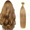 Atacado de Perucas para Comércio Exterior da Amazon # 10 Extensões de Cabelo Natural com Ponta de Unha Pacotes de Cabelo em U Extensões de Cabelo Humano Sem Costura