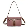 Bolsa de Mãe para Mulheres de Meia-idade Color Blocking Fashion Grande Capacidade Multicompartimentos Pequena Quadrada Elegante Versátil de Ombro Cruzada para Mulheres