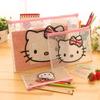 Bolsa para Documentos Coreana Creativa Linda Transparente de Rejilla Bolsa con Cremallera Bolsa para Lápices Bolsa para Papelería Bolsa de Almacenamiento de Dibujos Animados