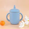 Explosiones Vaso de Silicona para Niños con Tapa Vaso para Aprender a Beber Junio -3 Años Vaso con Tubo de Succión para Alimentos Complementarios para Bebés Ventosa de Entrenamiento Anticaída