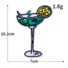 Gretel Tecido Taça Bordado Patch Verão Bebida Padrão Tendência Patch de Bordado Computadorizado Patch para Roupa Venda por Atacado